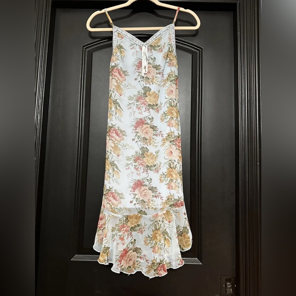 90s Vintage XYZZY Floral Dress Size XS